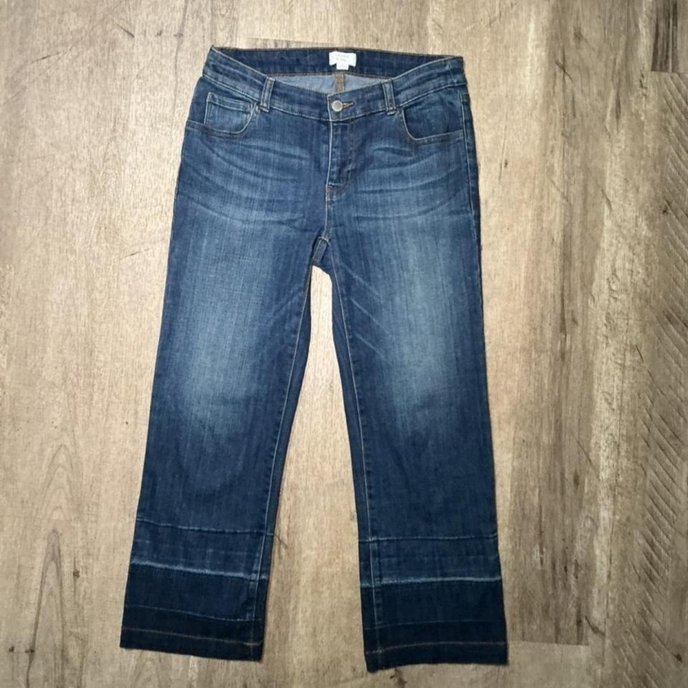 Crown & Ivy Bootcut Jeans Low Rise Size 7 Medium Wash Blue Denim Casual